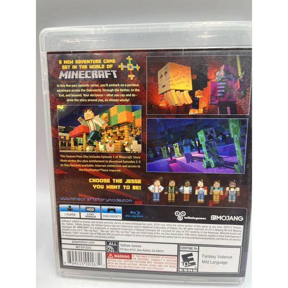 Minecraft: Story Mode Season Pass Disc (Sony PlayStation 3, PS3 2015) - TESTED - Picture 6 of 7